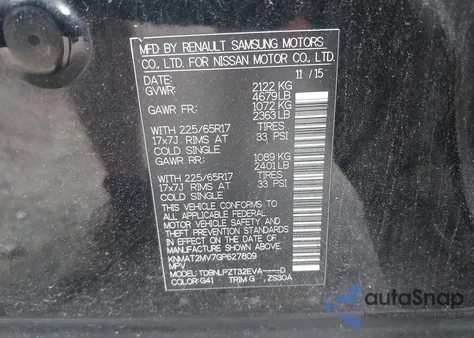 2016 Nissan Rogue S from USA, damaged, VIN KNMAT2MV7GP627809